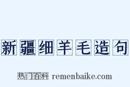 新疆细羊毛造句是什么意思的图片